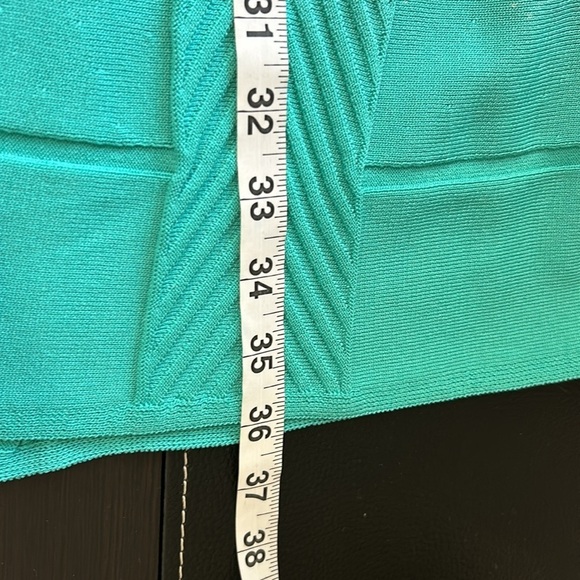 Cynthia Steffe Nola Textured Knit Fit Flare Shirtdress Chevron Dress Green Sz S - Picture 15 of 16